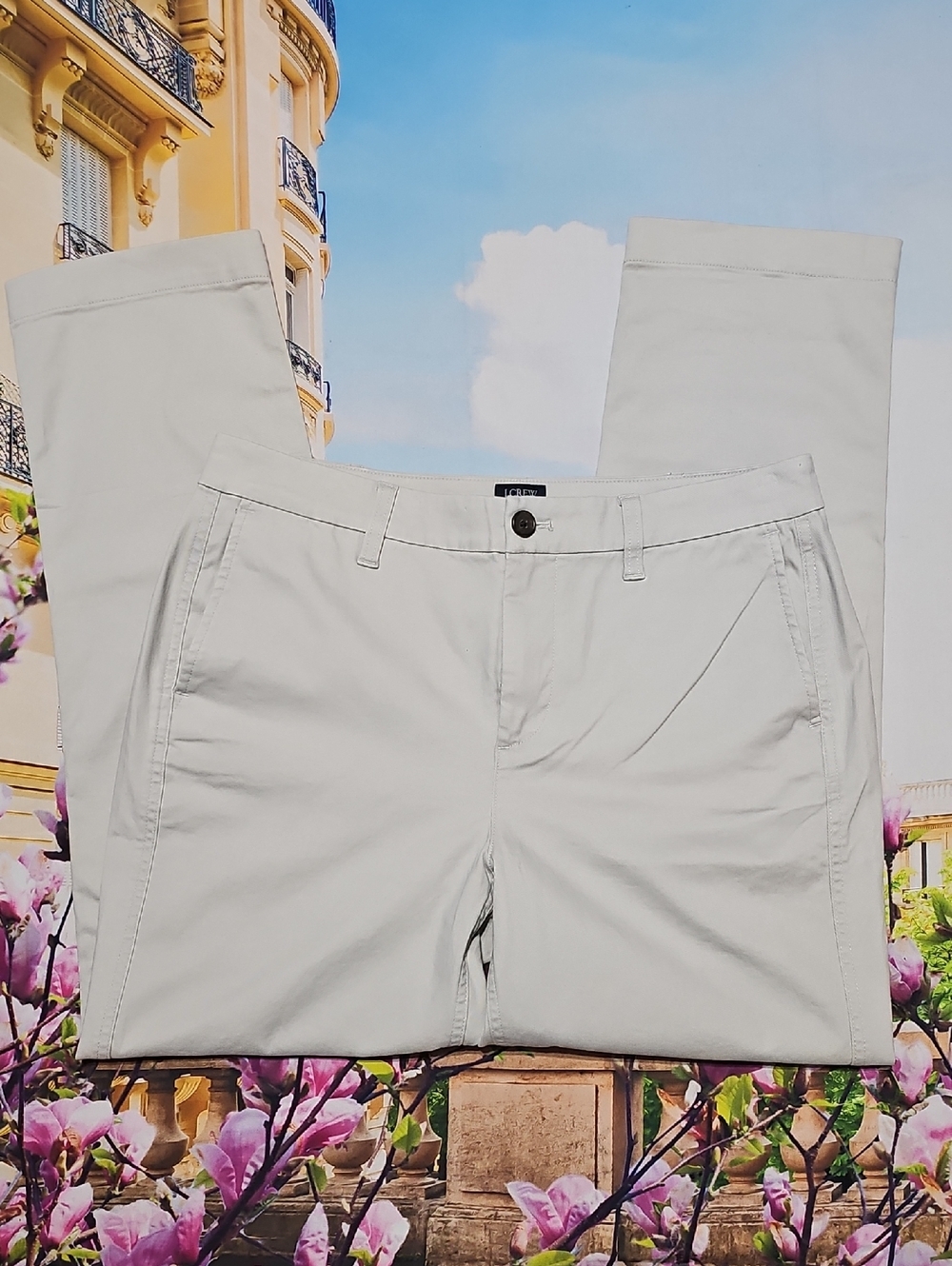 J. Crew Light Beige Chino High Rise Girlfriend Size 10